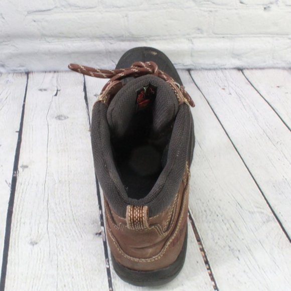 LL Bean Storm Chaser Brown Leather Insulated Winter Boots Size 8.5 M - Picture 6 of 9